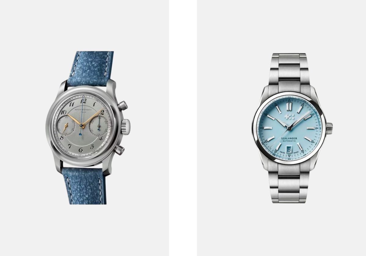 Esquerda: NH TYPE 7A, NAOYA HIDA. Direita: C63 Sealander Automatic, CHRISTOPHER WARD.
