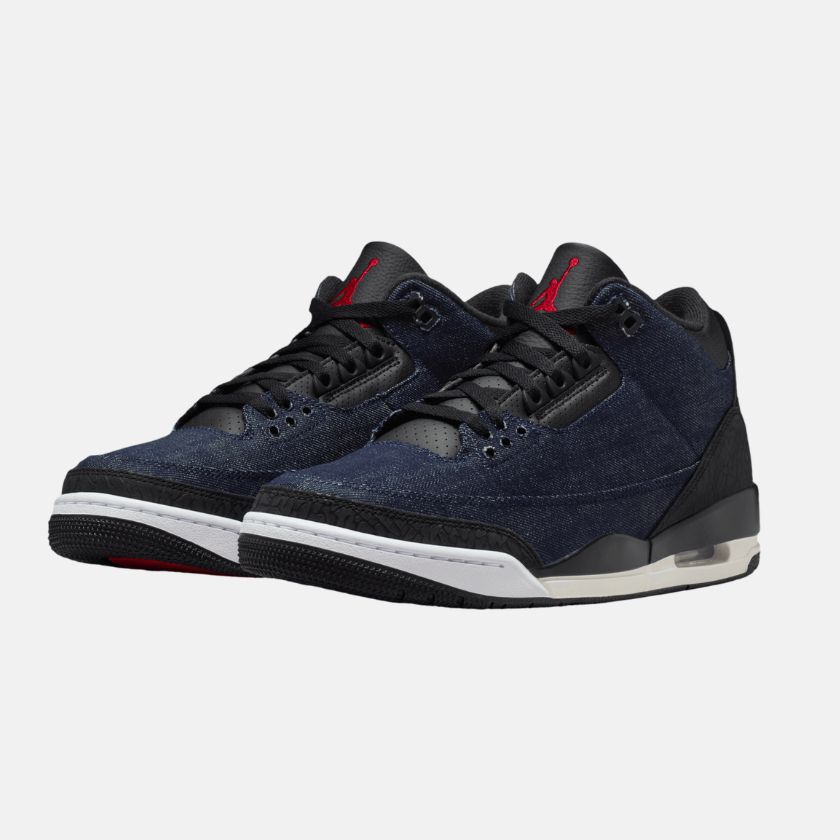 Ténis Air Jordan 3 Raw Indigo Denim, €230, no site da Levis