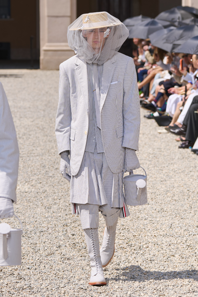 Prada SS27; Thom Browne SS27.