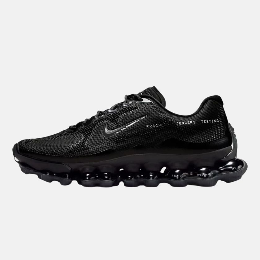Ténis Fragment Design x Nike Air Liquid Max ‘Black Anthracite’, €290, no site da Nike